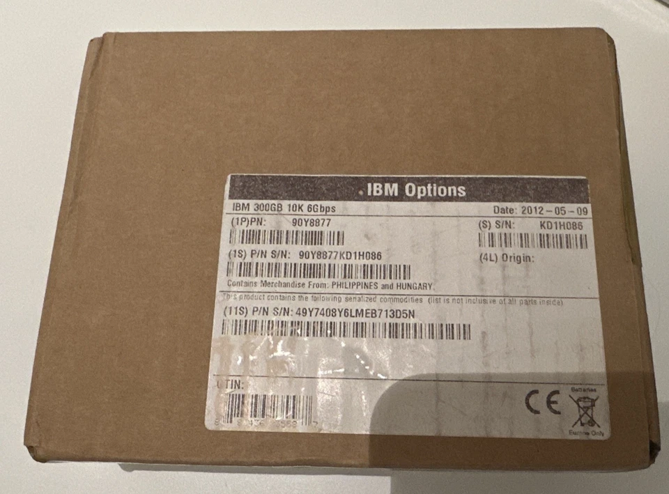 IBM 300GB 10K 6G Storage System 90Y8877 90Y8881 SFF 2,5" SAS HDD 90Y8878 *NEW!!! - Image 1 of 1