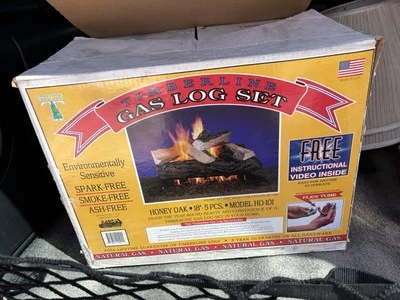Timberline Gas Log Set Honey Oak, 18" 5 pcs Model HO-101 NEW OPEN BOX - Image 1 of 4