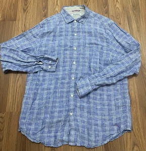 Chemise homme Tommy Bahama grand lin à carreaux tissé légère - Photo 1/13