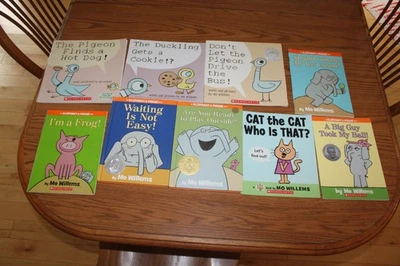 9 Mo Willems Picture Books Lot Piggy Elephant Pigeon Duckling Cat Foto 1 de 3