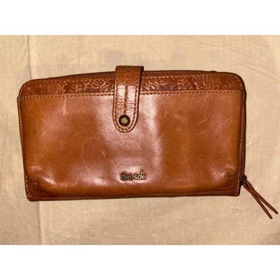 The Sak Brown Leather Tri-Fold Zip Around Wallet - Image 1 of 4