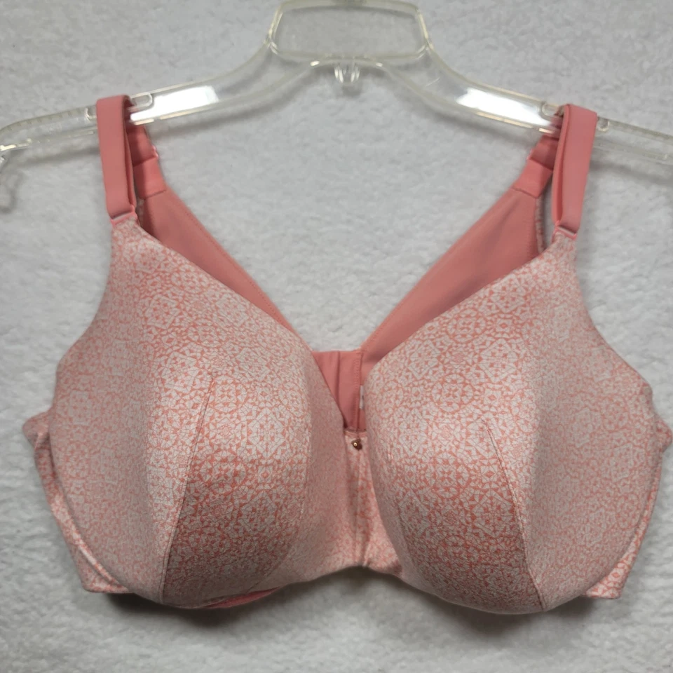 Sujetador Balconette Cacique Ligeramente Forrado Espalda Suave 44DDD Rosa Patrón Geométrico  Foto 1 de 4