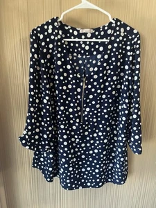 Camisa de lunares Dressbarn talla grande para mujer talla 2X - Imagen 1 de 4