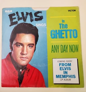 Elvis Presley IN THE GHETTO / ANY DAY NOW (ROCK 45/PS) #9741 PLAYS VG+ TO VG++ - Picture 1 of 7
