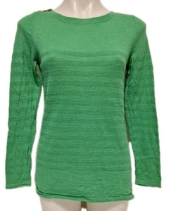 Banana Repubic Solid Kelly Green Long Sleeve Striped Cotton Shirt Women's  Small - Picture 1 of 18