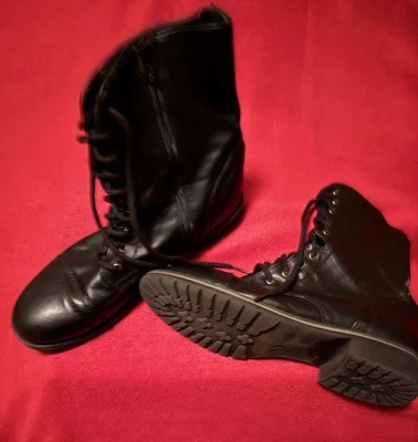 Talla- 10 Charlotte Russ Bota Mujer Negra Combate, Cremallera Lateral Foto 1 de 2