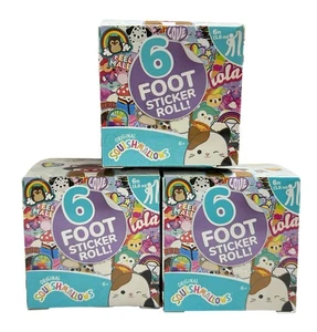 (3) Rollo de pegatinas de 6 pies Squishmallows de Jazwares nuevas/selladas - Imagen 1 de 5