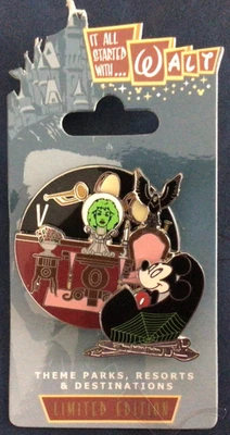 Broche giratório Disney mansão assombrada tudo começou com Walt Artist Choice LE500 - Imagem 1 de 4