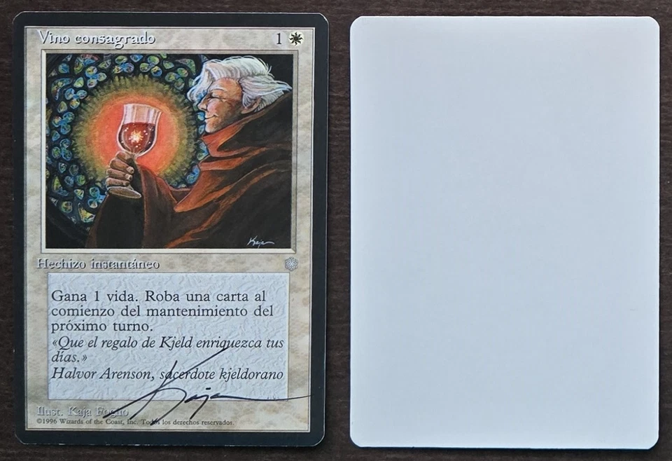 SIGNED MtG Magic Kaja Foglio Artist Proof _ Spanish Ice Age _ BLESSED WINE _VHTF - Image 1 of 3