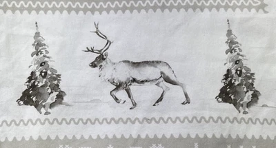 Maison d' Hermine Cozy Neutral Christmas Theme Tablecloth Reindeer 60x108  #29 - Image 1 of 4