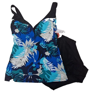 POUR MOI Tankini 2 Piece Set Women's Swim Bikini Sorento Control UK 10 RRP £42 - Picture 1 of 6