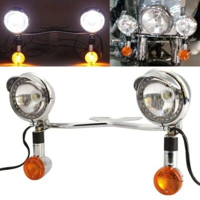 Spot Passing Light Turn Signal Bar for Kawasaki VN Vulcan 1500 1600 1700 Nomad - Image 1 of 4