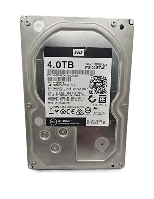 WD Black 4TB 3.5'' SATA Drive 7200RPM 128MB WD4004FZWX (READ DESCRIPTION FIRST) - Image 1 of 4