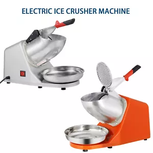 Electric Ice Shaving Machine Ice Crusher Snow Cone Maker for Home Orange/Silver  - Picture 1 of 18