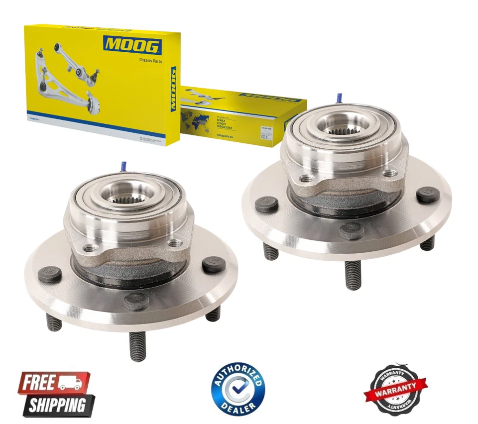 Par (2) de buje de rueda trasera MOOG y conjunto de rodamientos para Dodge Journey 09 10-18 Foto 1 de 1