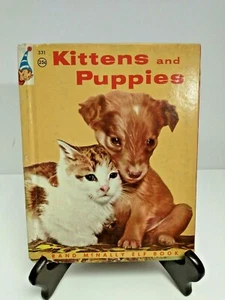 1955 Kittens and Puppies Rand McNally Vintage Childrens Book by Peggy Burrows - Picture 1 of 7