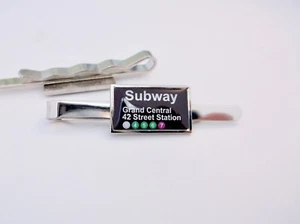 GRAND CENTRAL SUBWAY 42 STREET STATION BADGE TIE SLIDE PIN BAR CLIP GIFT - Picture 1 of 5