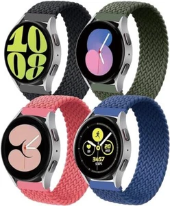 Wrist Watch Strap For Samsung 4/5/6/7 FE Strap Braided Nylon Loop Band 20mm UK - Picture 1 of 19