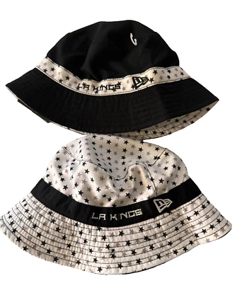 New Era LA Kings Niños Sombrero Cubo Reversible NHL Hockey Gorra Sombrero Los Ángeles Foto 1 de 4