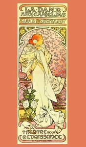Poster Decorazione.Interior design Art Nouveau.Mucha Camelie Francesi.6266 - Foto 1 di 1