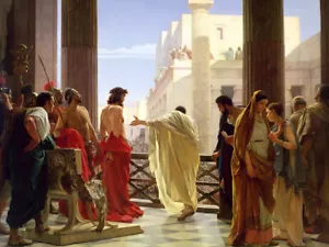 Cartel de pintura Ecce Homo Behold the Man Antonio Ciseri Jesús Pilato impresión artística - Imagen 1 de 2