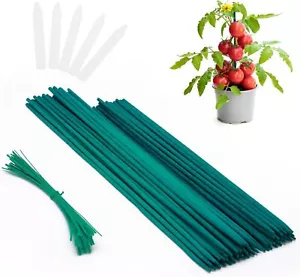 Plant Stakes 50 PCS Garden Green Bamboo Sticks Plant Support Stakes for Indoor a - Picture 1 of 3