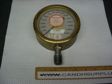 Us Gauge 5" 0 to 15,000 psi brass pressure gauge