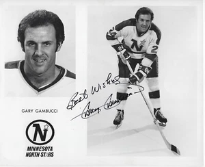 Gary Gambucci Autographed Signed 8x10 RARE North Stars Press Photo NHL - w/COA - Picture 1 of 1