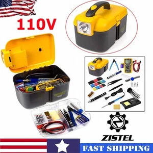 New Electic 60W Welding Gun Adjustable Soldering Iron Gun Tool Kit w/ Multimeter - Picture 1 of 13