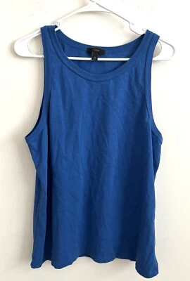 Camiseta sin mangas J Crew para mujer azul algodón cuello redondo talla -X-grande C7336 Foto 1 de 4