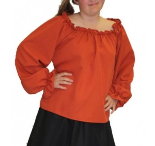 DAMA PIRATA CAMPESINA RENACIMIENTO MEDIEVAL NIÑA CARIBE DISFRAZ BLUSA CAMISA Foto 1 de 1