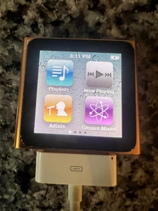 Apple iPod Nano 6th Generation A1366 8GB MC691LL - Orange - Picture 1 of 6
