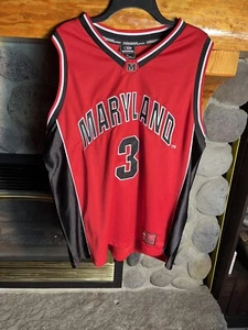 Maryland Terrapins Jersey Men's XL Red Colosseum Basketball #3 NCAA Stitched - Picture 1 of 9