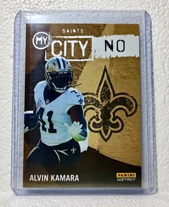 Tarjeta de fútbol americano Alvin Kamara 2023 Panini NFL #27 My City Saints 1/344 - Imagen 1 de 2