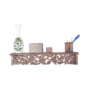 Wood Hand Carved wall Shelves Wall bracket Wood/New Design wood carving shelf - Picture 1 of 8