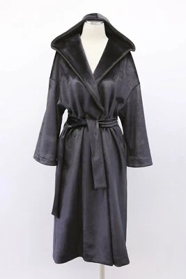 Sobretudo Brunello Cucinelli feminino veludo Monili com miçangas com capuz novo com etiquetas US$ 5995 A191 - Imagem 1 de 4