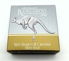 2024 Australian Kangaroo King Charles Iii Obverse First Issue Silver Proof Coin