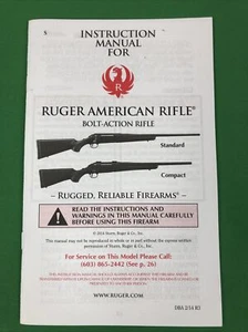 Ruger American Bolt-Action Rifle Standard & Compact INSTRUCTION MANUAL - Picture 1 of 5