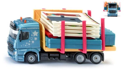 MODELLINO CAMION STATICO SIKU TRASPORTO CASA PREFABBRICATA MODELLISMO SCALA 1:50 - Immagine 1 di 4