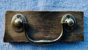 CIVIL WAR Brass Antique Hardware Chippendale Colonial Drawer Bail Pull 3” center - Picture 1 of 9