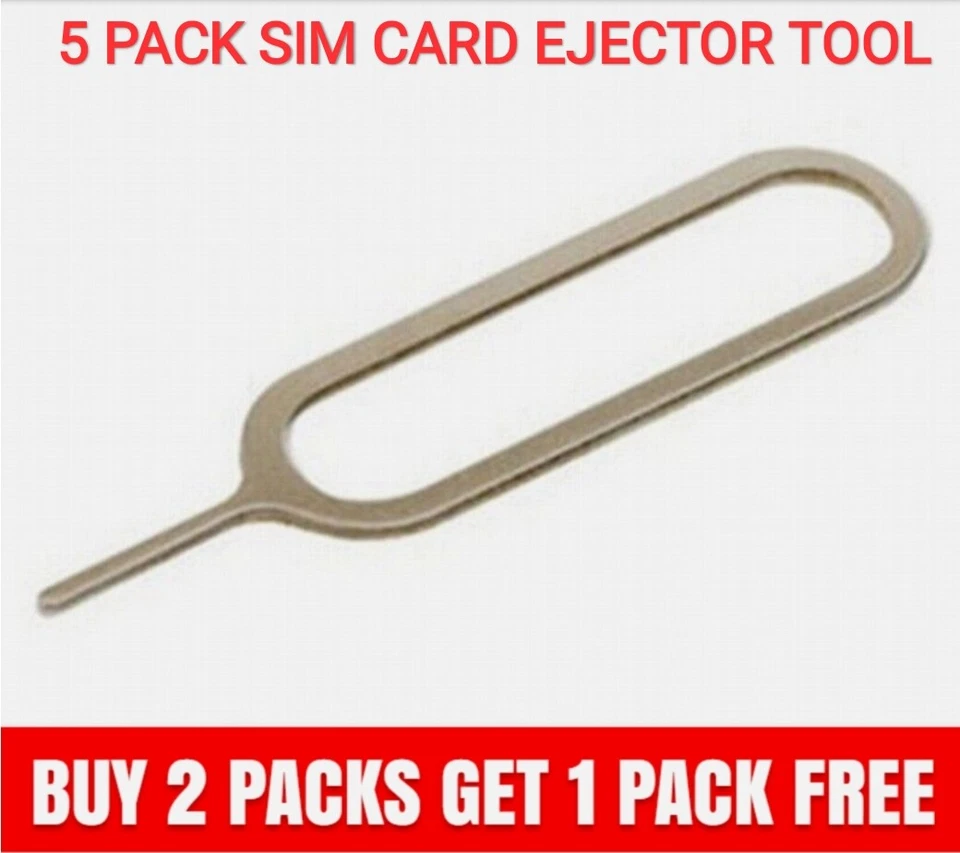 5-Pack SIM Card Ejector Tool Pin for iPhone - Sim Tray Removal Tool Set UK Stock - Image 1 of 1