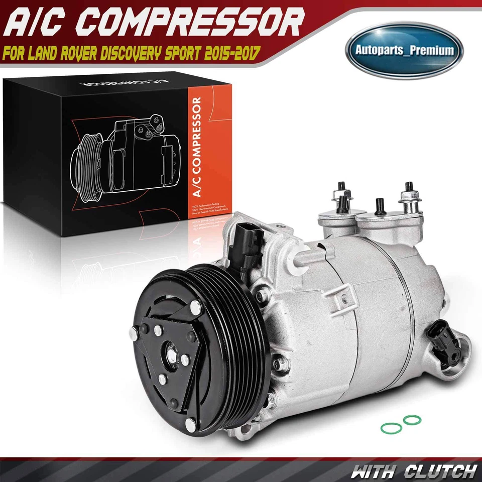 A/C Compressor w/ VS16 Style for Land Rover Discovery Sport Range Rover Evoque - Image 1 of 4
