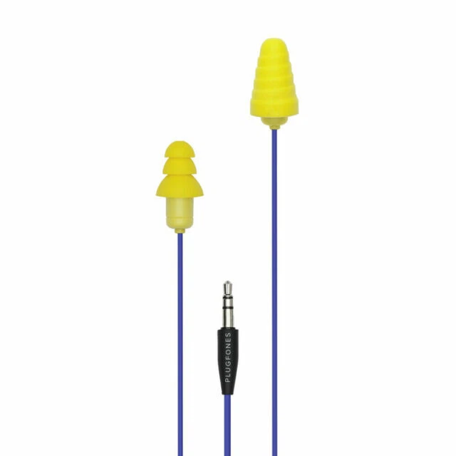 Plugfones Guardian Earplugs - Blue/Yellow