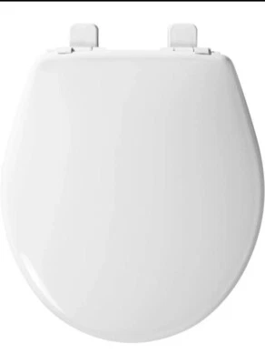 Asiento de inodoro cierre lento redondo plástico blanco 880SLOW 000 - Bemis Foto 1 de 4
