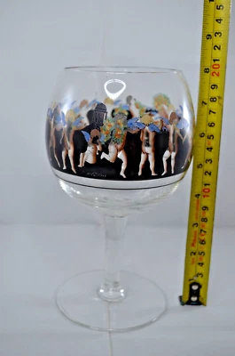 VETRI D'ARTE FONTANA (VEDAR) ENAMELLED GOBLET DANCING CHERUBS - Image 1 of 4