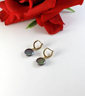 14k Gold Dangling Pearl Honora 3.11g  Feral CAT RESCUE Foto 1 de 2