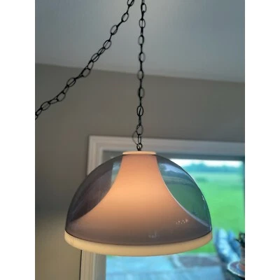 Lámpara colgante vintage negra botín atómico mediados de siglo moderna cúpula accesorio de iluminación Foto 1 de 4