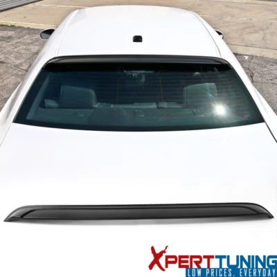 Fits 08-23 Dodge Challenger Rear Roof Spoiler Wing Unpainted Black PP Foto 1 de 4