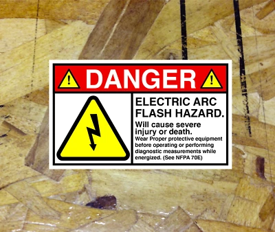 SIX9DESIGN STICKER CO ANSI Z535 Electric Arc Flash Hazard Safety Labels Sticker Decal