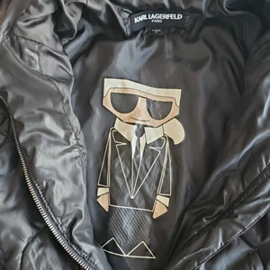 Karl Lagerfeld Paris Puffer Jacket With Hood Woman's Packable Size XS - Picture 1 of 11